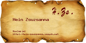 Hein Zsuzsanna névjegykártya